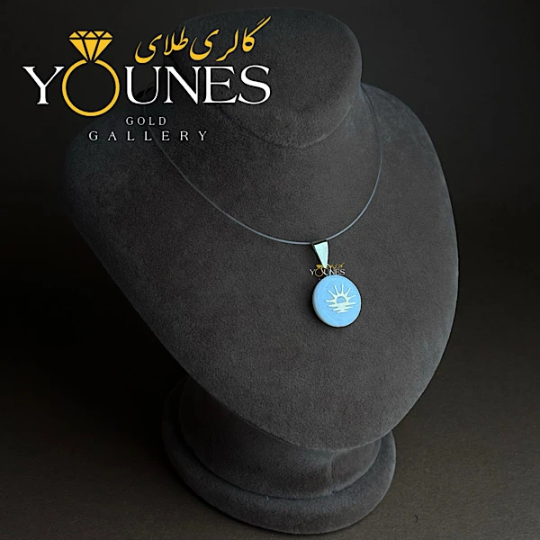 آویز طلا سنگ صدف طلوع خورشید کوچک